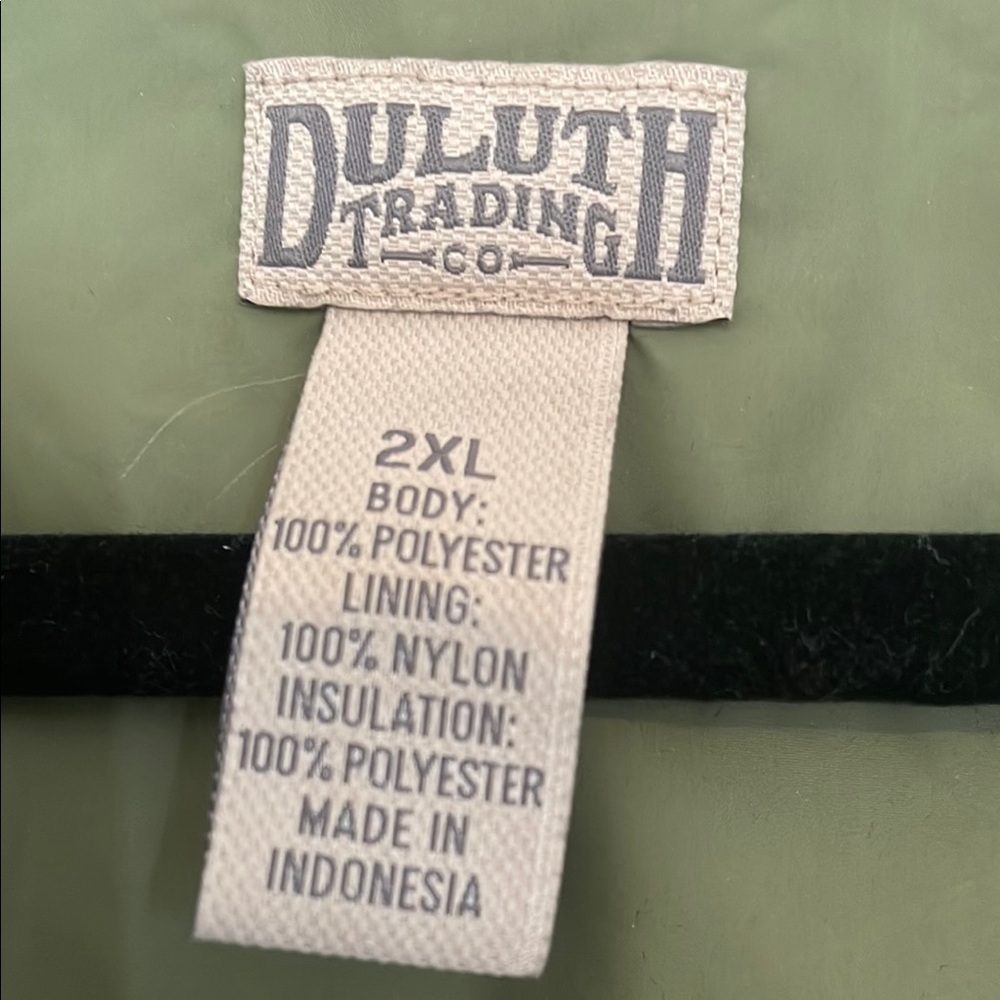 Duluth Trading Co Green Quilted Vest - Picture 2 of 7